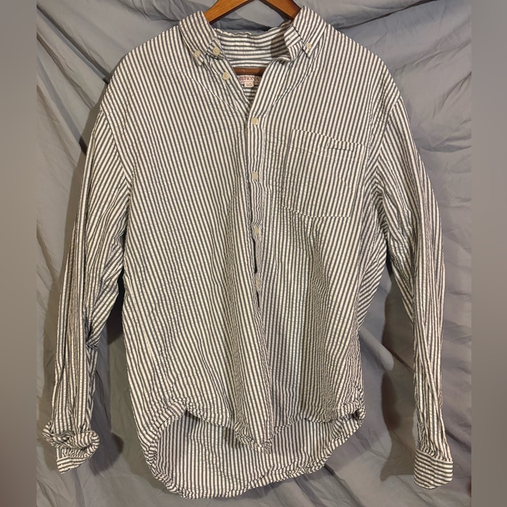 MERONA STRIPED BUTTON DOWN SHIRT